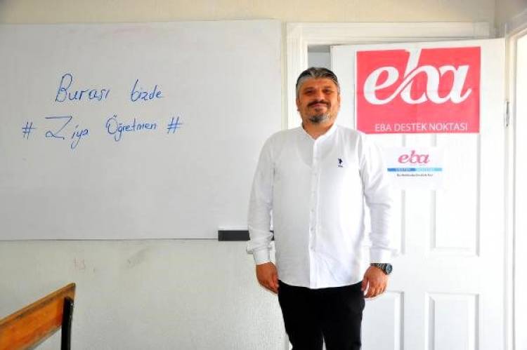 Gönüllü okul müdürü ve cami imamı köy çocuklarını EBA ile buluşturdu - 01.10.2020
