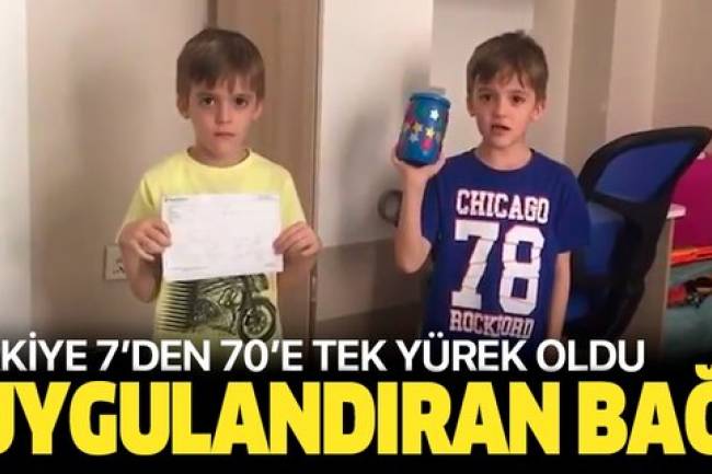 "BİZ BİZE YETERİZ DEDİLER KUMBARALARINDAKİ BİSİKLET İÇİN BİRİKTİRDIKLERI PARAYI HESABA YATIRDILAR"